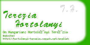 terezia hortolanyi business card